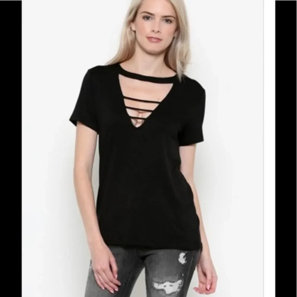 NWT Mauve Colored Strap Tee Shirt PRICE IS… - Picture 3 of 6